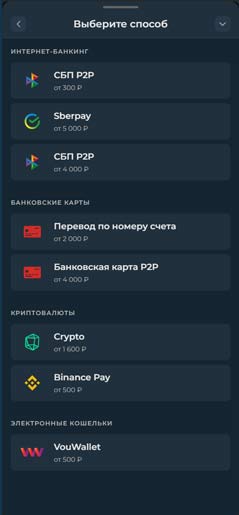 Способы совершения транзакций